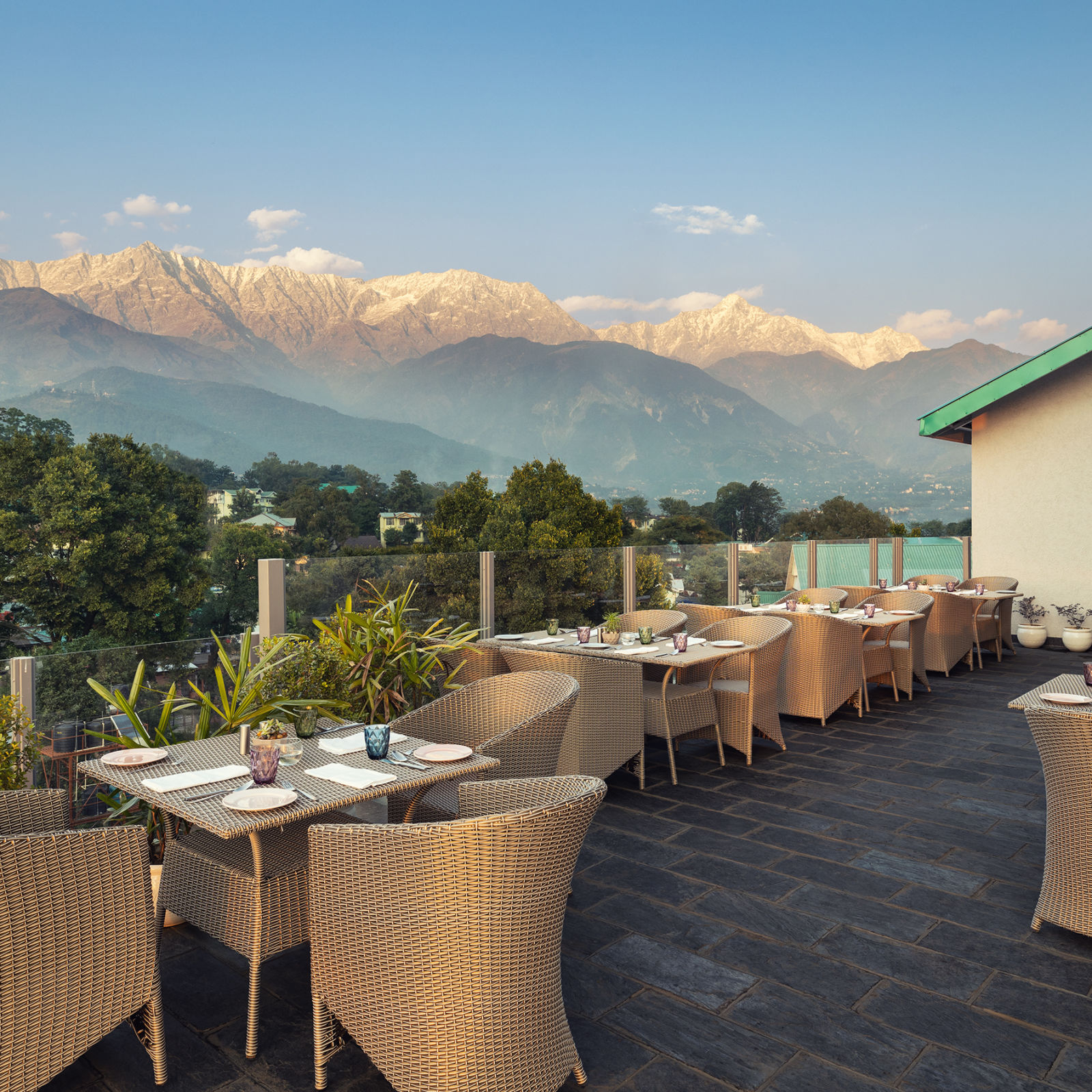 Roof Top Dining area at Infinitea Centric, Dharamshala