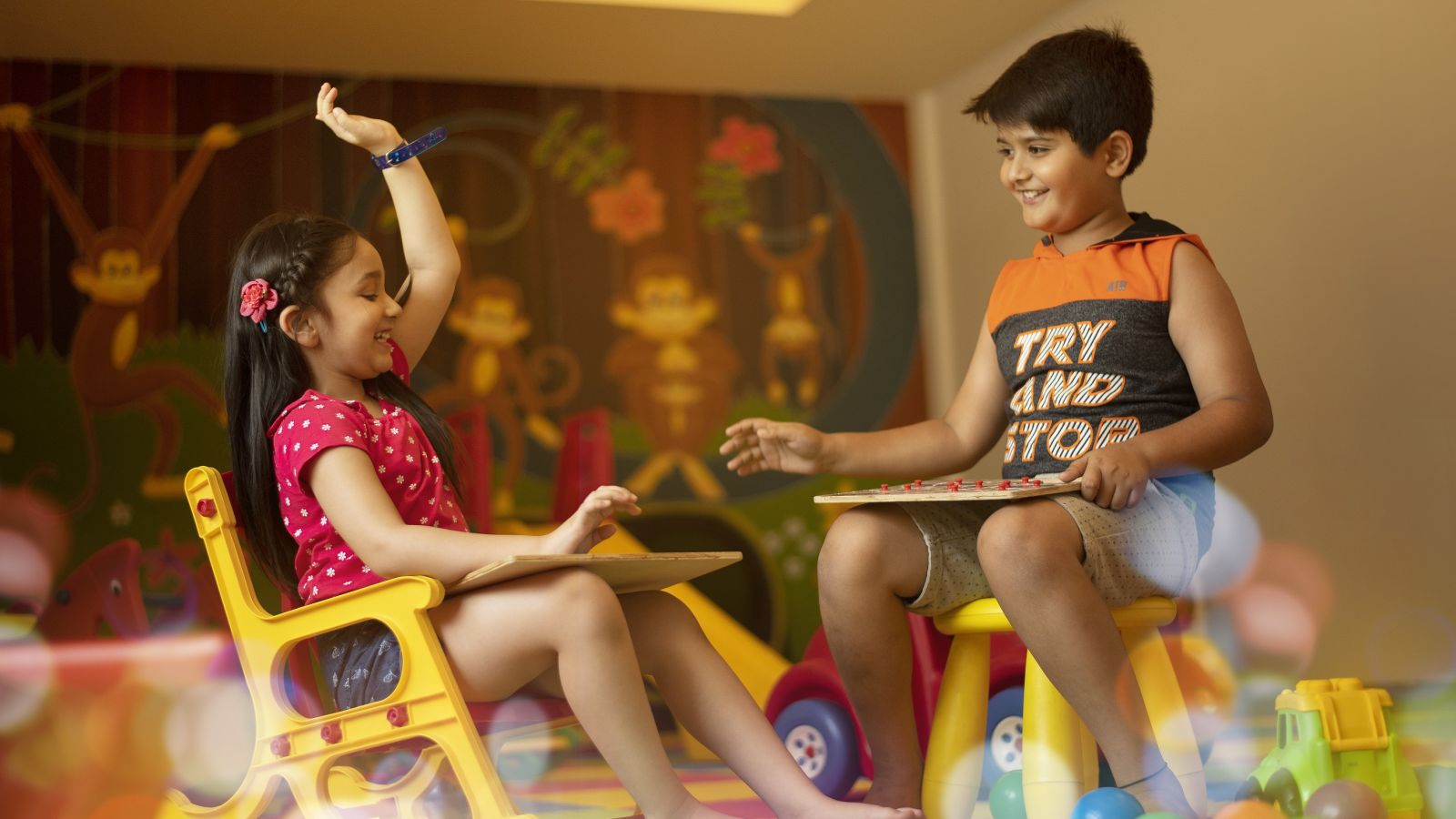 Kids playing in the Kids Area