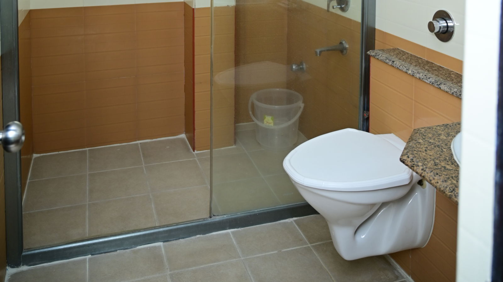 Geyser and bathing space at the Washroom at Executive Suite at Sterling Keys by TGI 