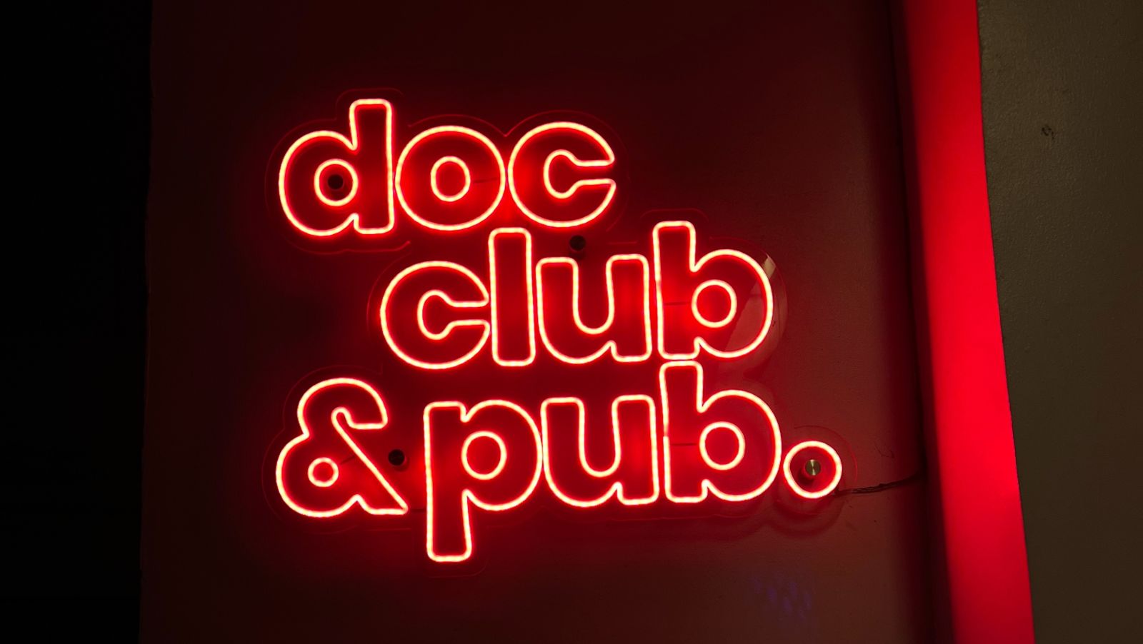 doc club and pub signage