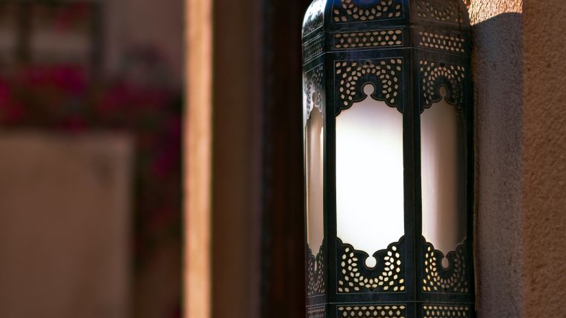 a lantern with Lucknowi motifs