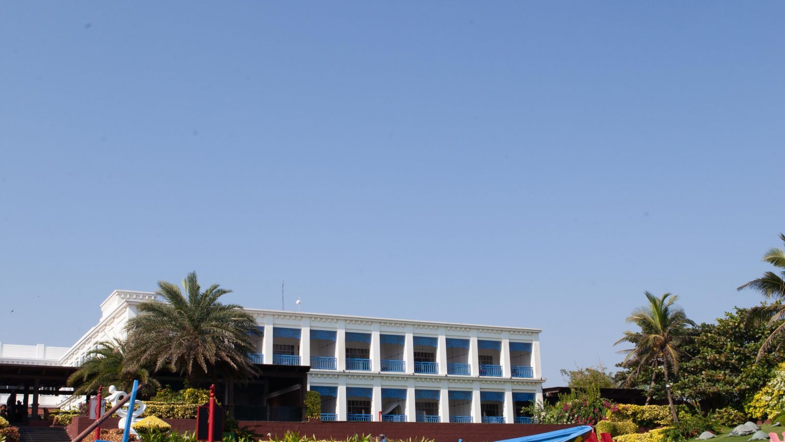 view of the exterior of the resort from afar - Mayfair Palm Beach Resort, Gopalpur-on-Sea 