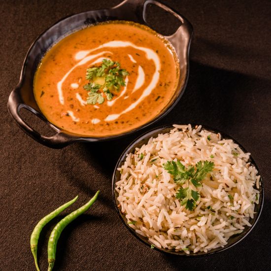 Dal Makhani and Jeera Rice