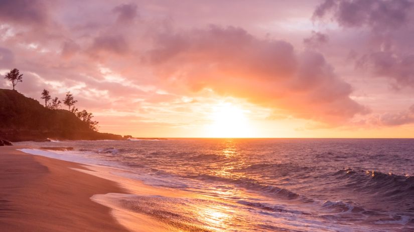 sunset at a beach