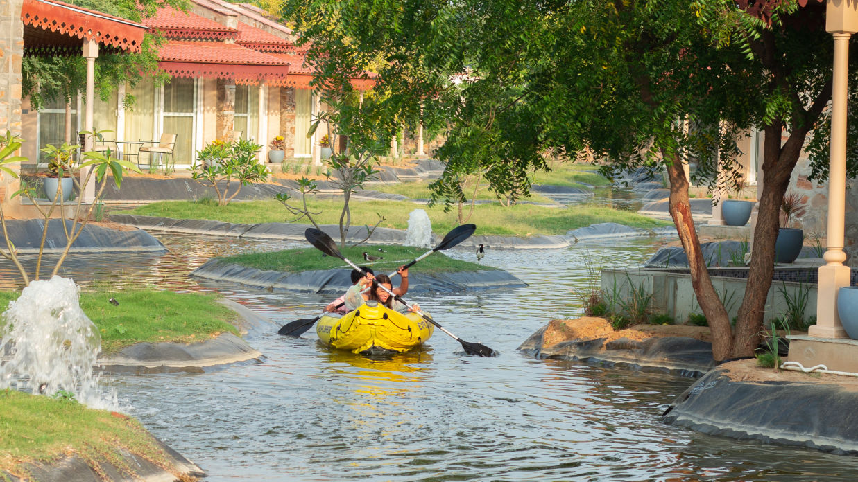 Canoeing at Brij Bageecha Kukas