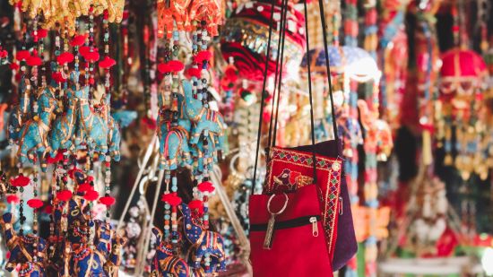 miscellaneous items being sold in a market 