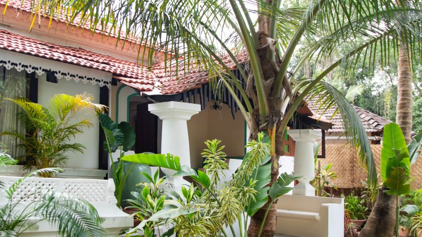 villa facade view  @ Lamrin Ucassaim Hotel, Goa