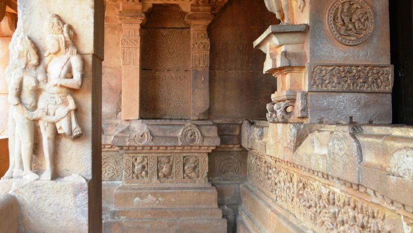 a view of the interior of the temple