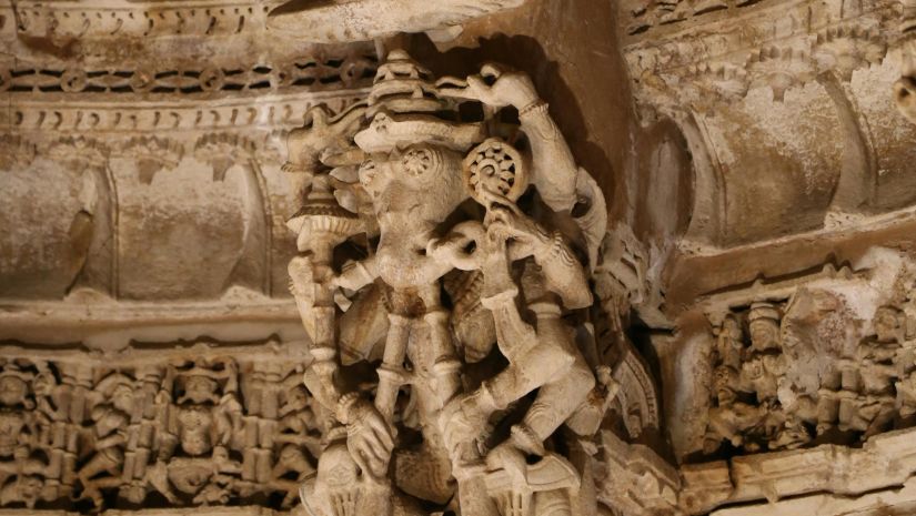 stone carvings in a jain temple