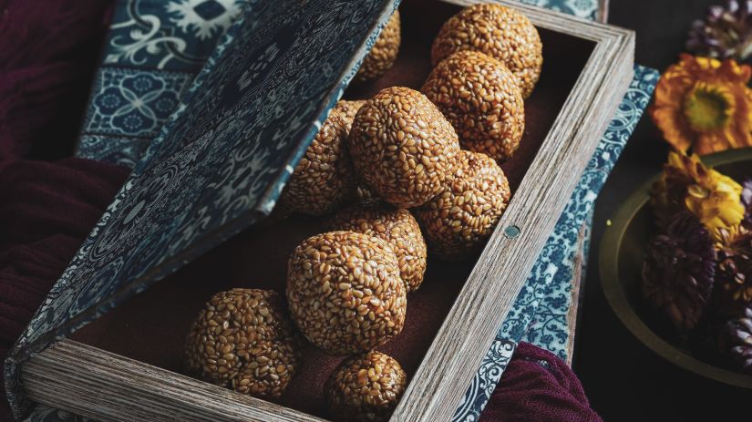 a box of jaggery sweets kept inside it