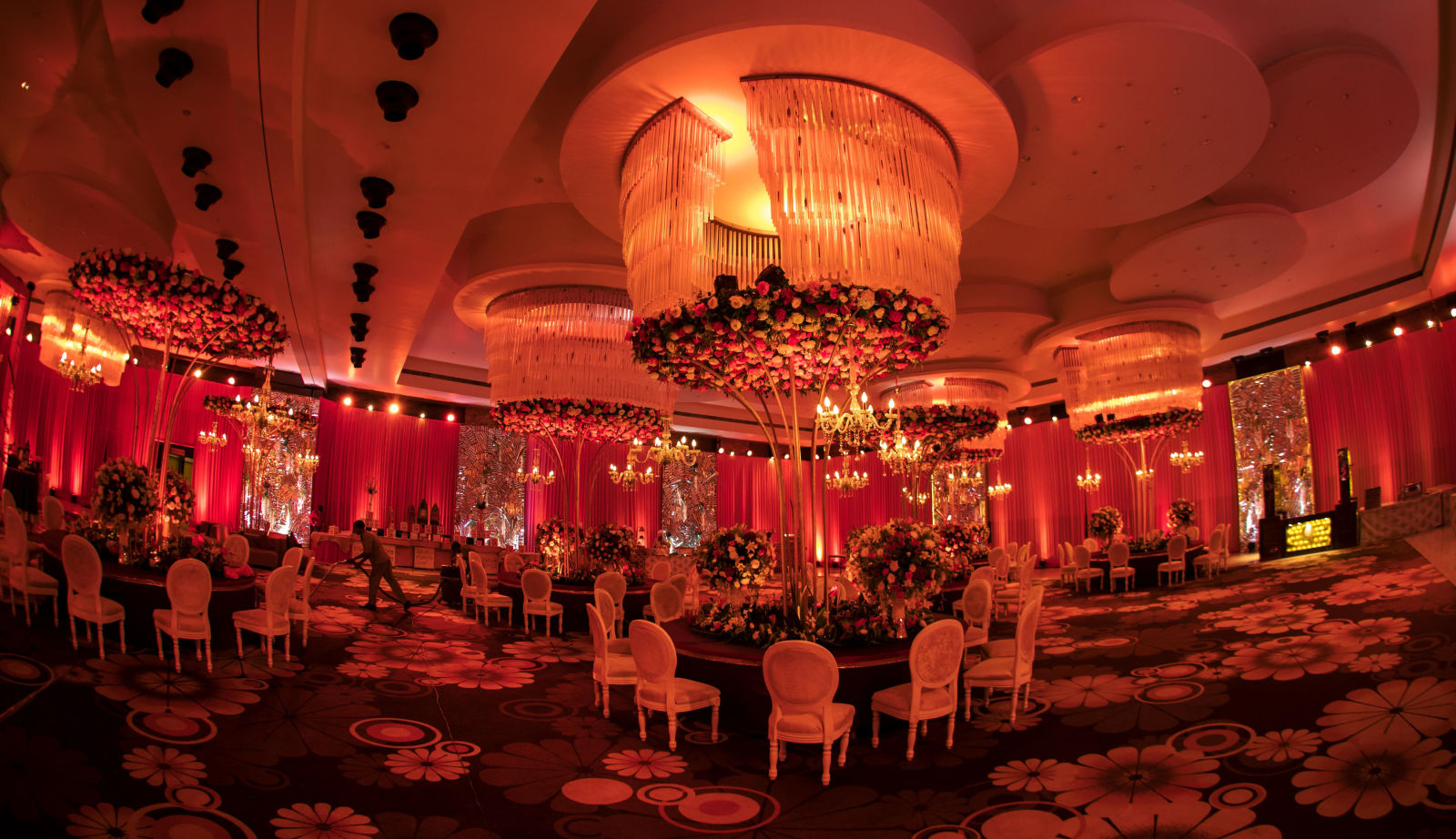 A well decorated banquet hall featuring elegant seating arrangements  - Golden Blossom Imperial Resorts, Lucknow