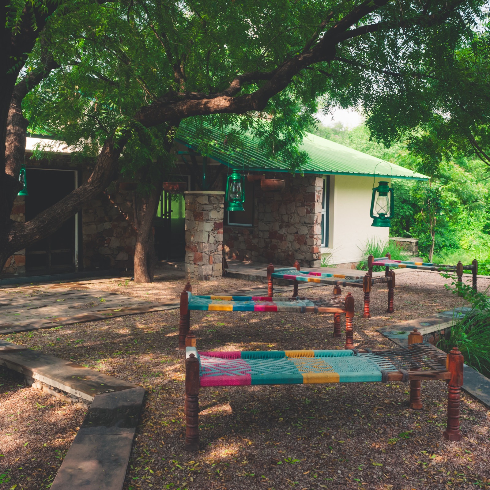 The common area with two beds - Trees N Tigers, Sariska