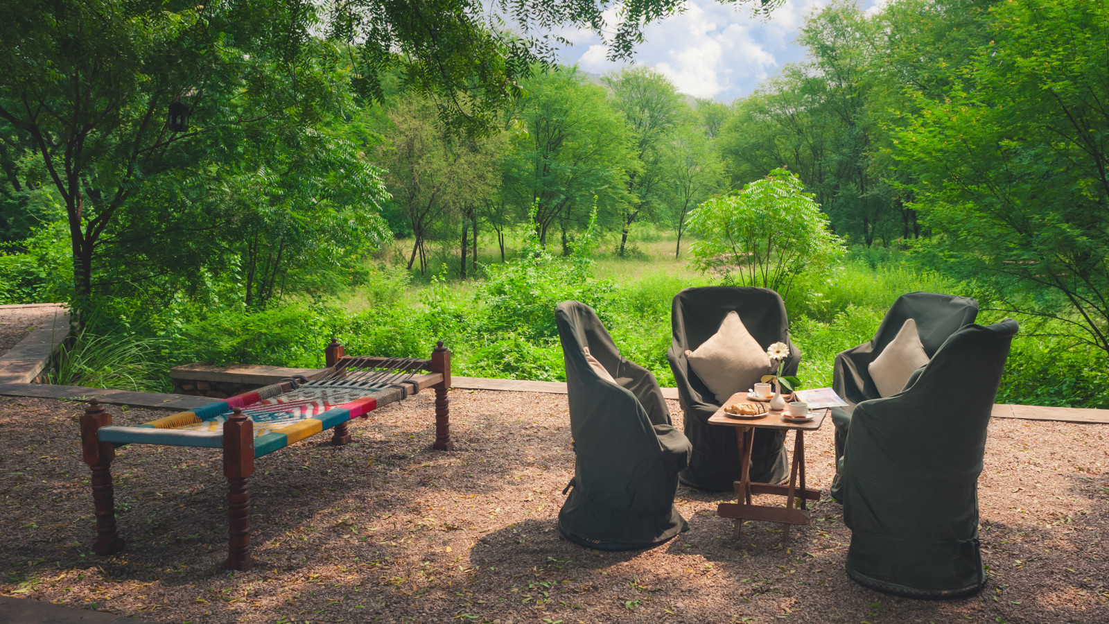 Cozy corners at Trees N Tigers, Sariska