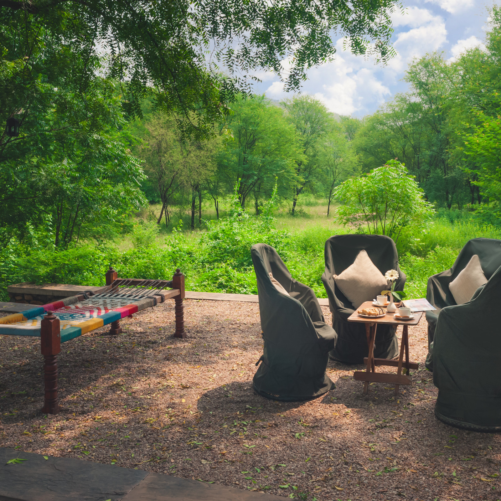 Cozy corners at Trees N Tigers, Sariska