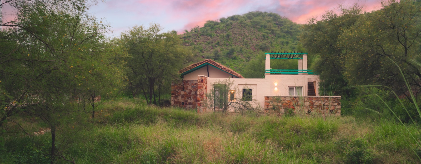 The facade of our lodge in Sariska - Trees N Tigers, Sariska