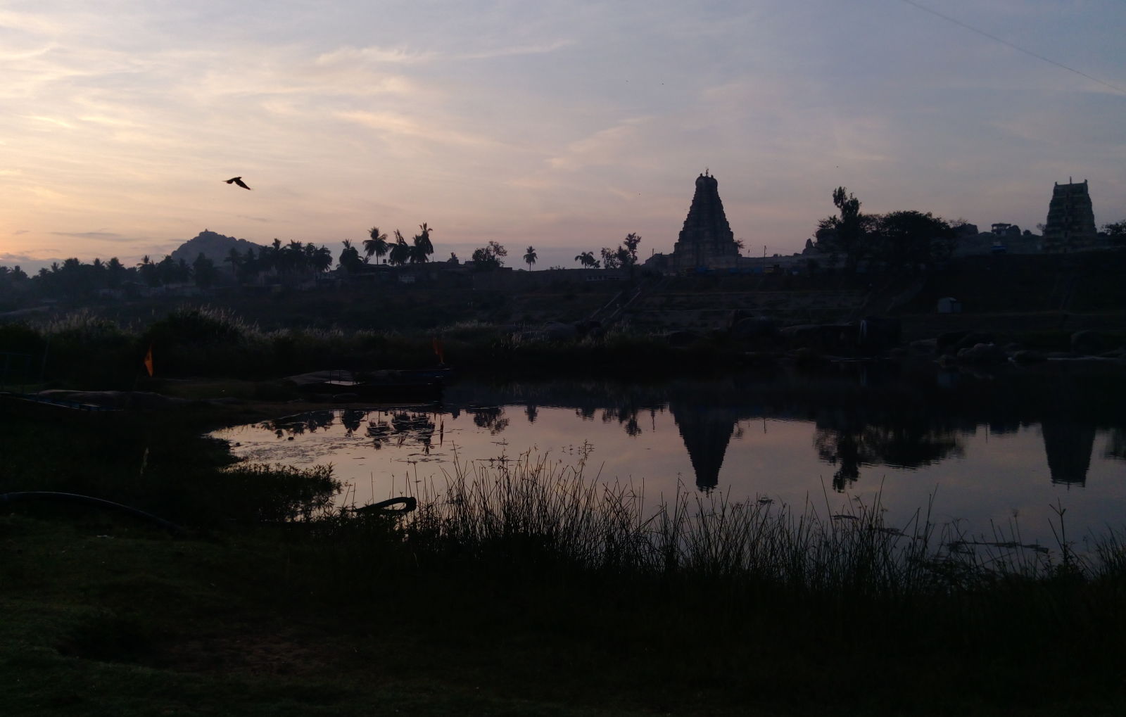 bank of the river tungabhadra and virupaksha temple