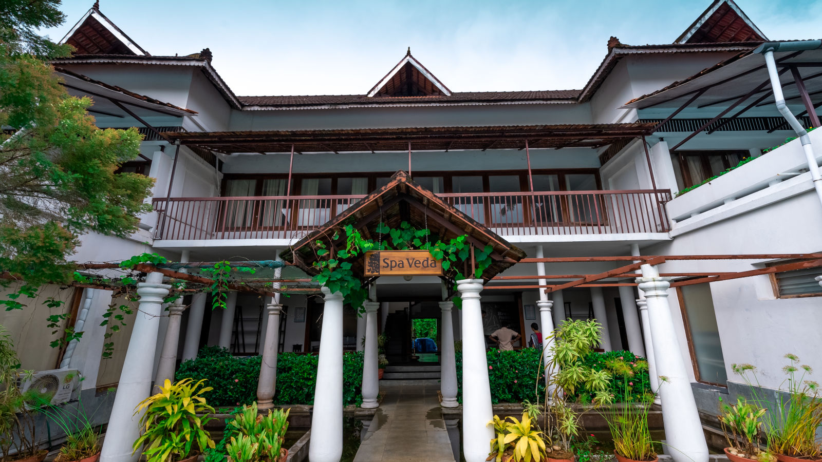 facade of a building with spa - Rhythm Kumarakom