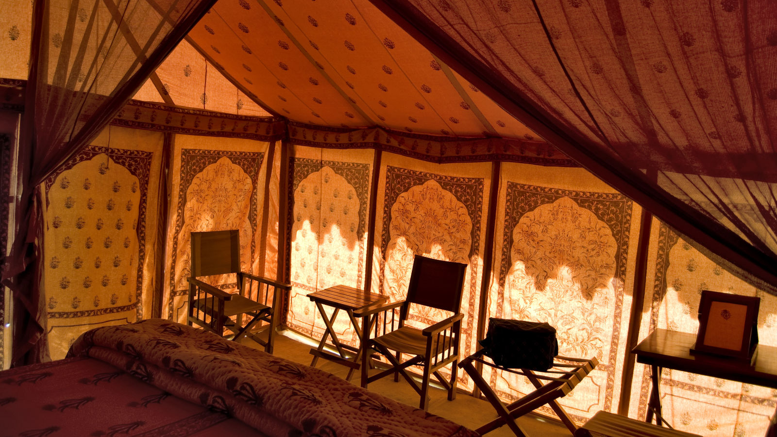 Tent interior 