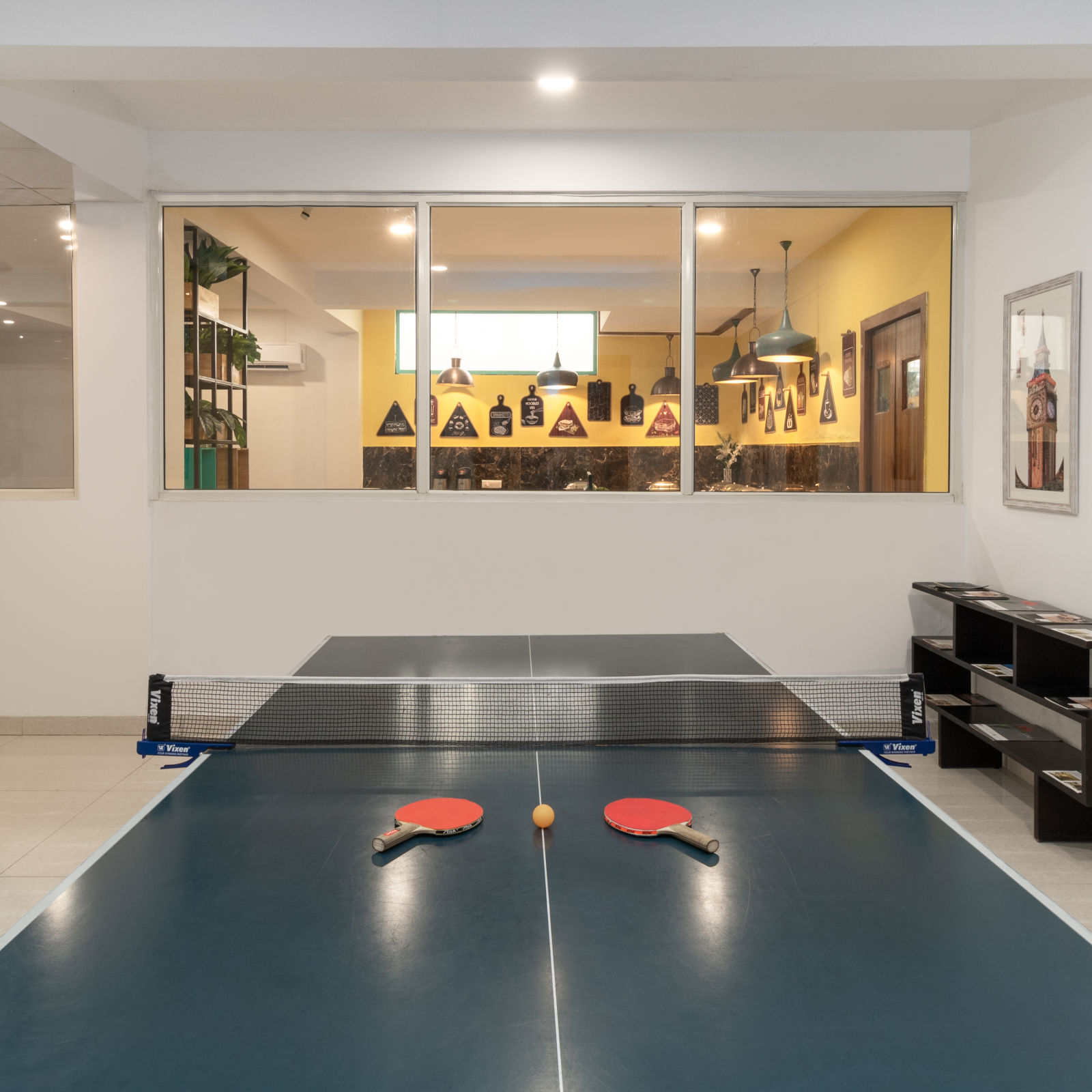 Table Tennis Court at Inde Hotel Cyber City  with tennis bats and ball