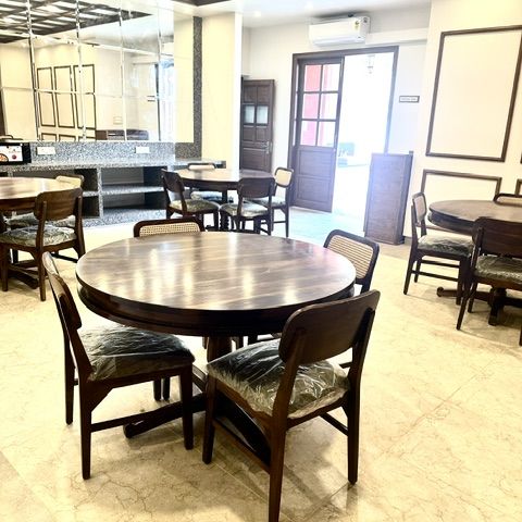 tables in the Dining Hall at Summer House, Nandi Hills