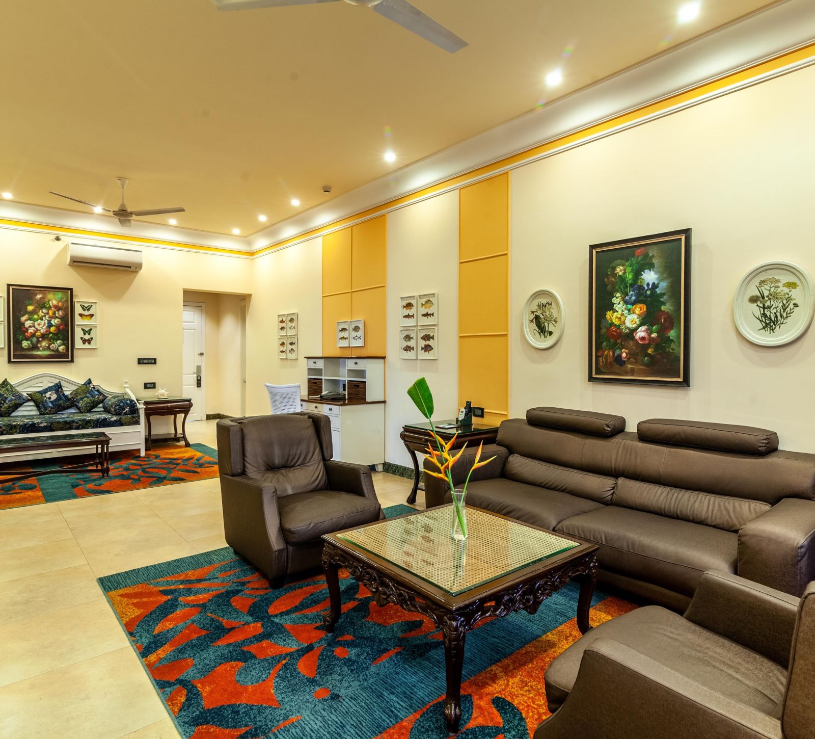 seating space at the living room equipped with sofa sets and tables - Mayfair Palm Beach Resort, Gopalpur-on-Sea