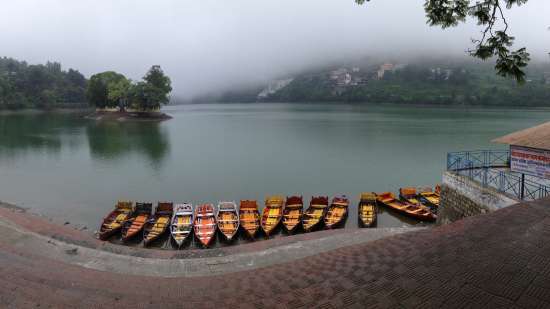 The Bungalows Lake Side, Naukuchiatal Naukuchiatal Landscape view of Bhimtal