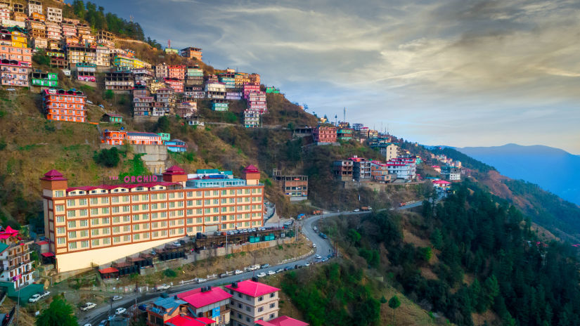 A spectacular view of the Orchid hotel from afar - The Orchid Hotel Shimla