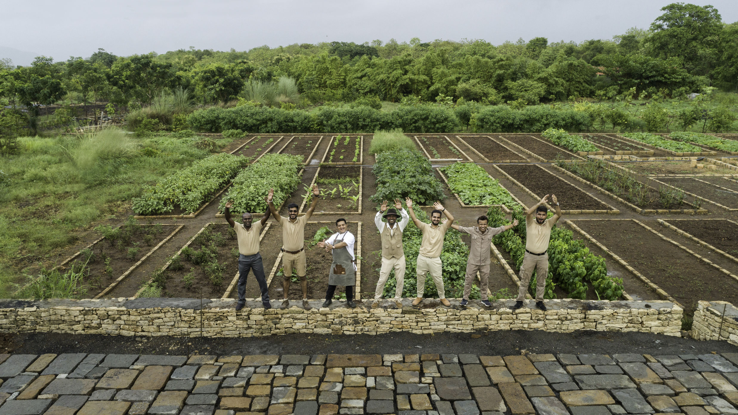 staff enjoying the farms