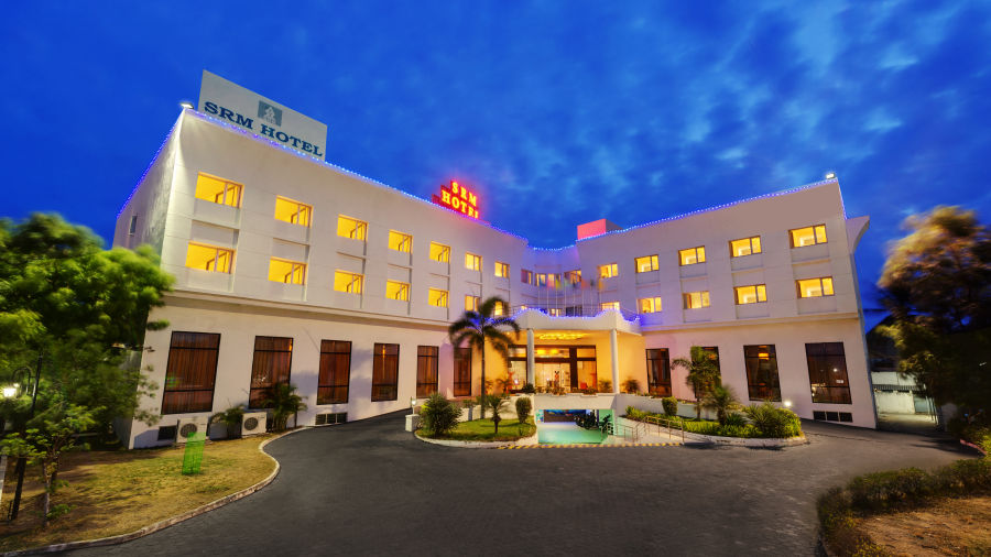 A wide angle shot of a facade image of Hotel SRM Tuticorin, Hotel , Tuticorin