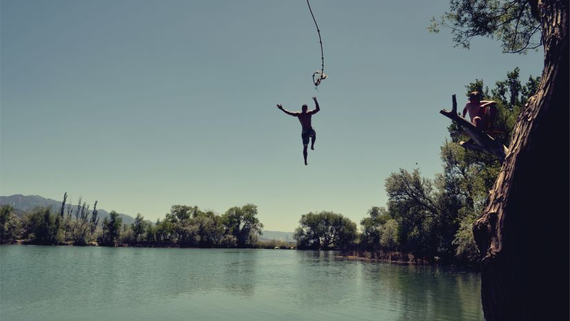 Cliff jumping