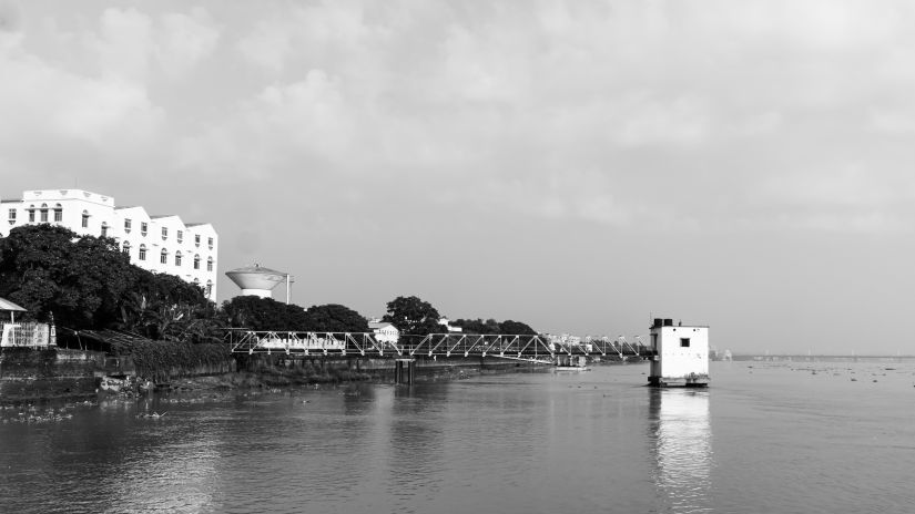 belur math captured in a monochromatic lense