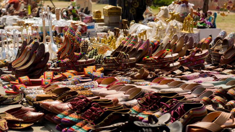 Leatherwear - famous crafts in Rajasthan