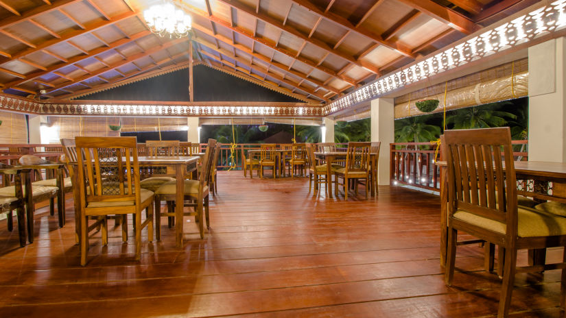 The elegant dining arrangement at Organikhaa restaurant - Symphony Summer Sand Beach Resort And Spa, Neil island