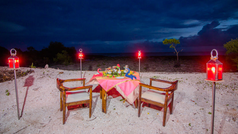 seating arrangements for Candle Light Dinner on the beach - Symphony Summer Sand Beach Resort And Spa, Neil island