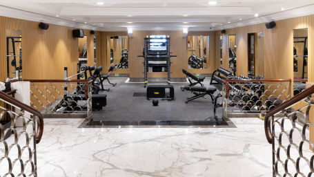 front view of a gym with gym equipments  - The Claridges, New Delhi