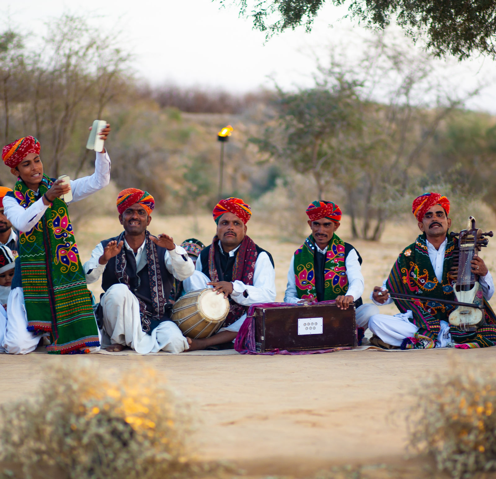 Local musicians performing at Manvar Resort and Desert Camp - 2