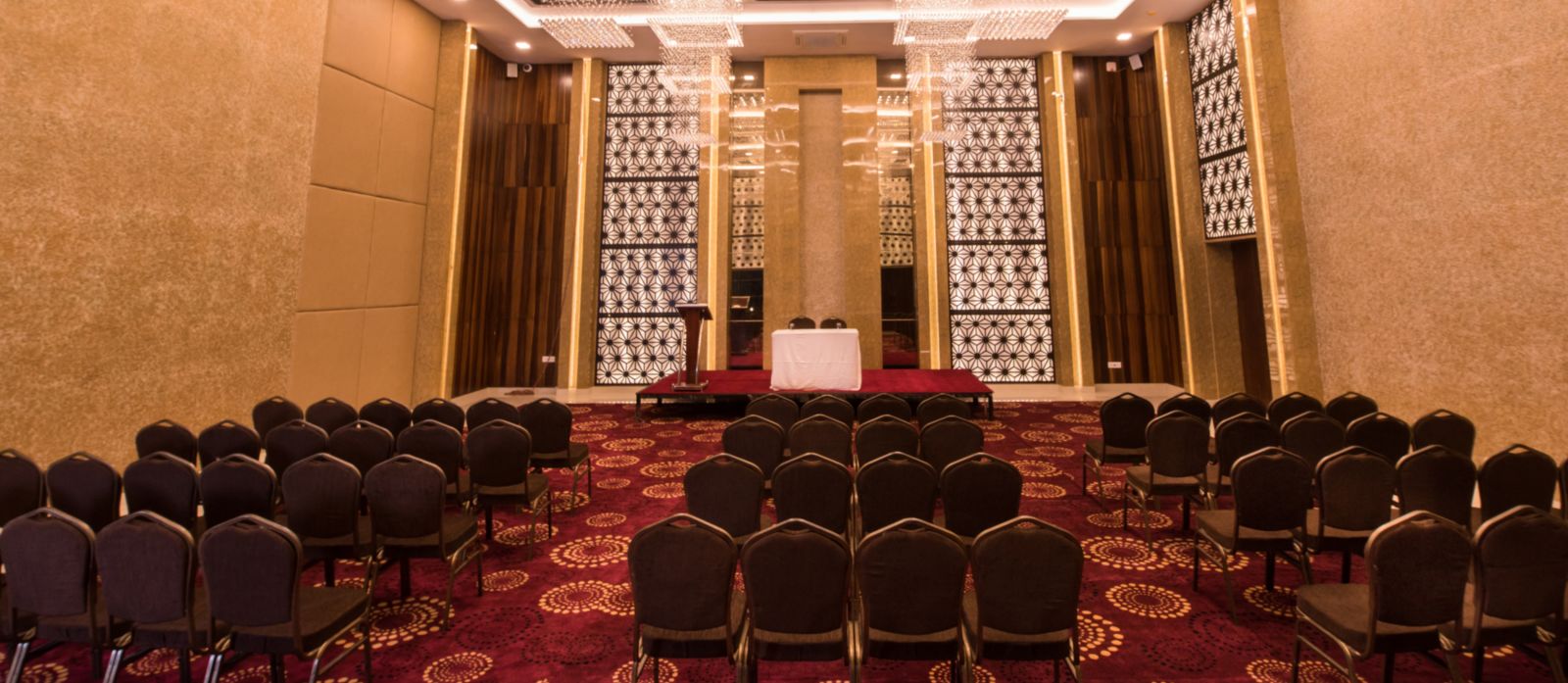 boardroom and conference hall at Le ROI Digha Hotel West Bengal showcasing a spacious area to conduct events9