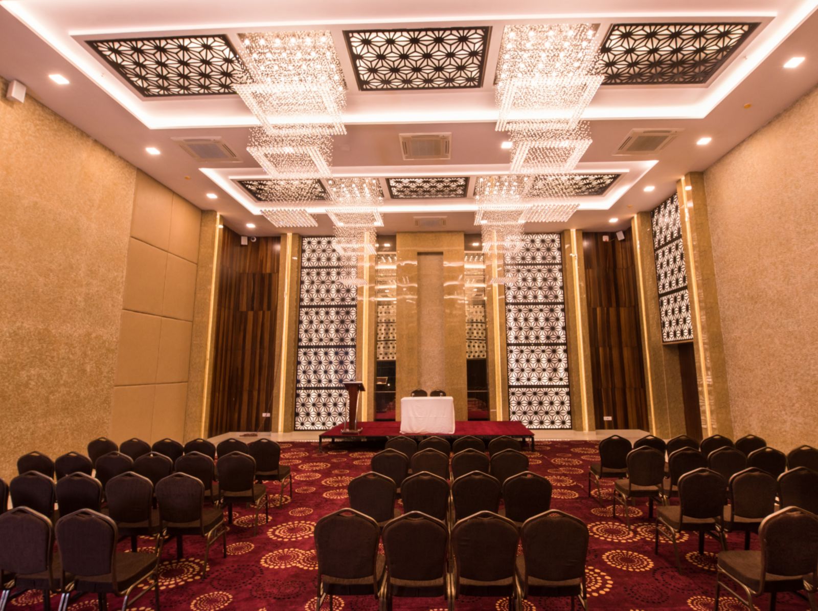 boardroom and conference hall at Le ROI Digha Hotel West Bengal showcasing a spacious area to conduct events9