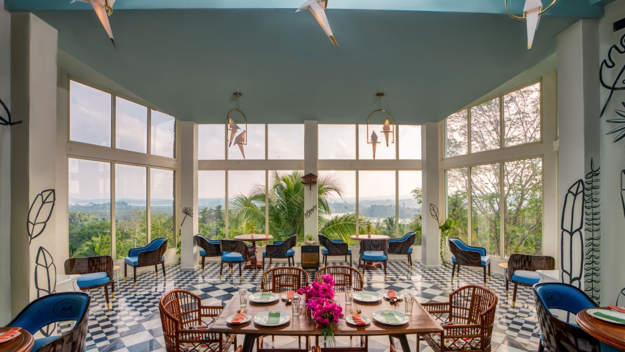 Interiors of The Port Cafe at our resort - The Clarks Exotica Island House