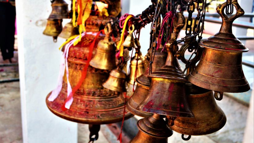 temple bells hanging