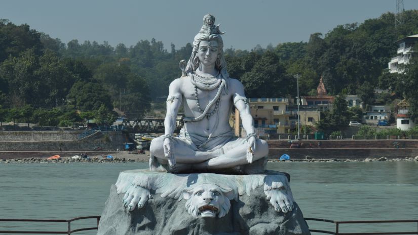 Majestic statue of lord Shiva