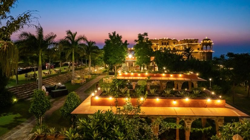 night view of Tijara Fort palace Alwar