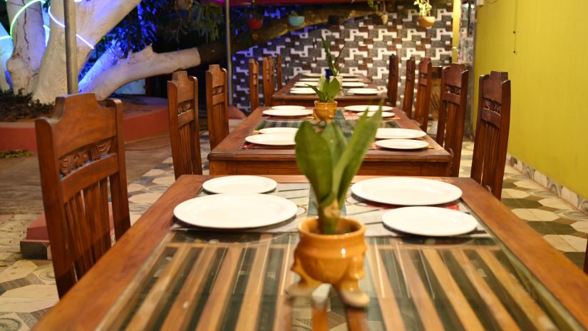 Dining Table at Zestful Bites Restaurant in McCluskieganj