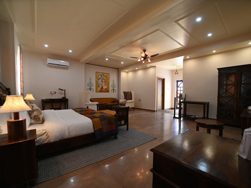 The interiors of the boutique villa - Karwaan Jaisalmer