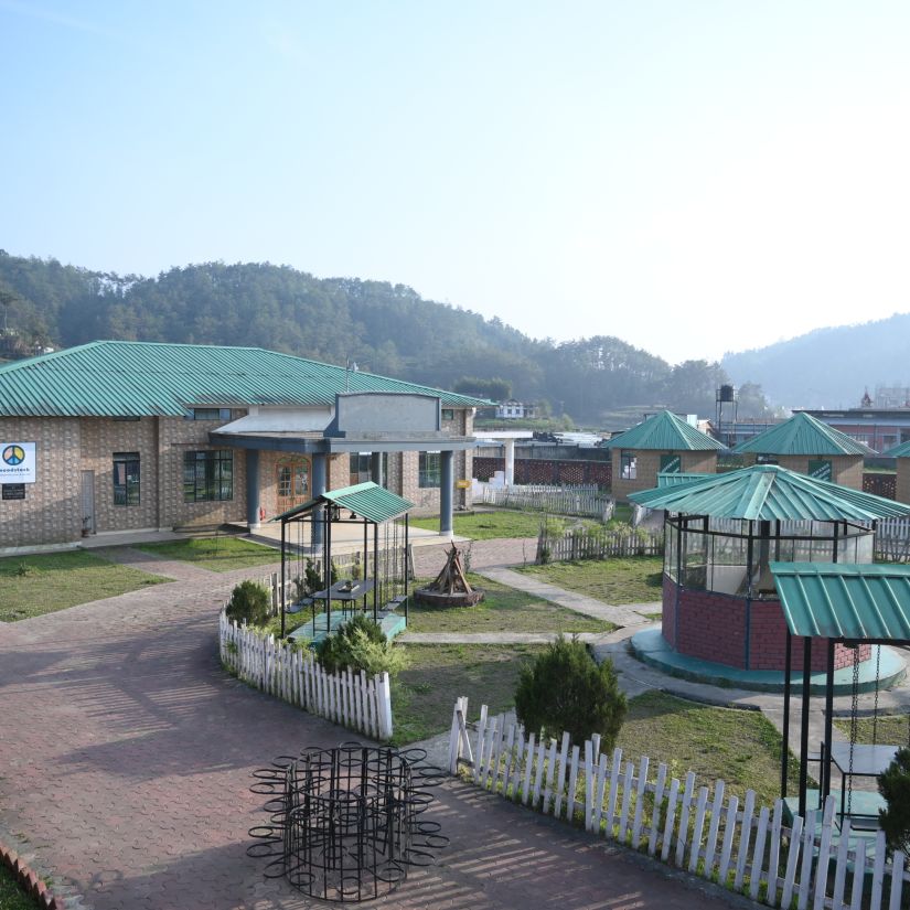 Hotel garden scenic view