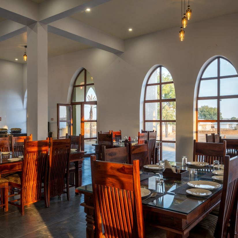 The interiors of a dining hall 6 - Karwaan Jaisalmer