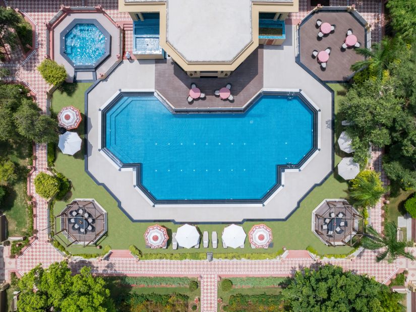 aerial view of the Swimming Pool at Heritage village resort & spa, Manesar