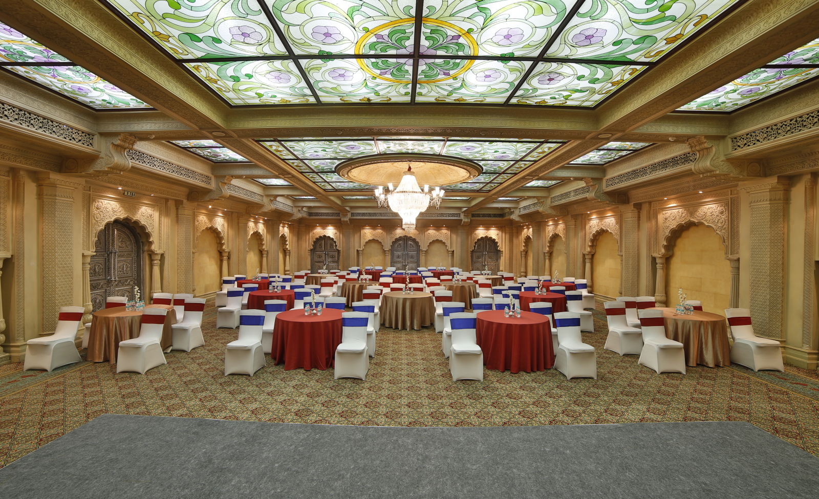  Seating arrangement in Taj Mahal Hall at Sitara Luxury Hotel