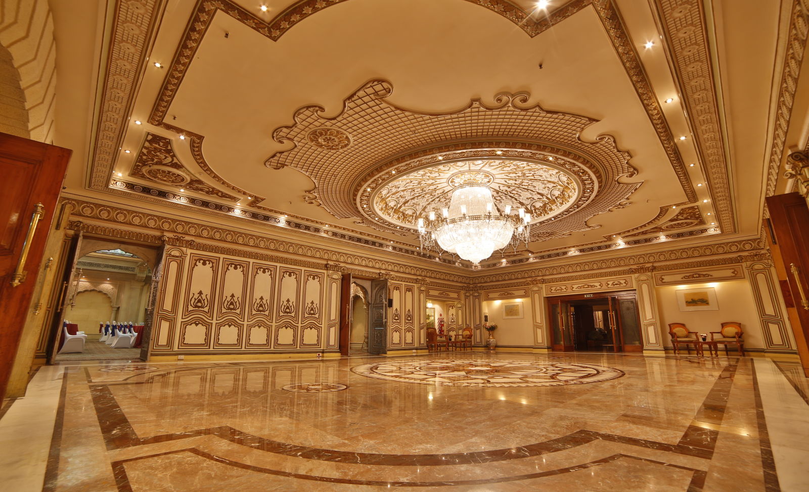  Interiors of Rang Mahal hall at Sitara Luxury Hotel