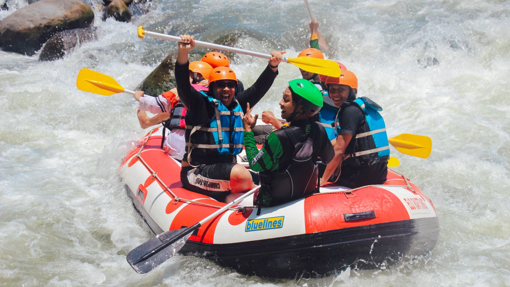 People river rafting